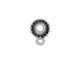 TierraCast Antique Silver (plated) Beaded Crown Euro Bail 7x15mm