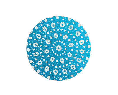 Lillypilly Turquoise Crochet Anodized Aluminum Disc 25mm, 24 gauge