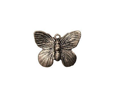 Stampt Antique Pewter (plated) Butterfly Charm 19x15mm