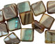 Czech Glass Sandy Beach Square 10mm