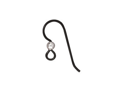 TierraCast Black Niobium Earwire w/ Sterling Silver Bead