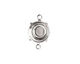 Nunn Design Sterling Silver (plated) Circle Prong Setting 18x12mm
