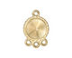 TierraCast Gold (plated) Twisted Round Frame 1-3 Link 24x16mm