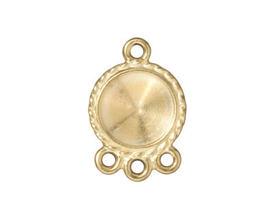 TierraCast Gold (plated) Twisted Round Frame 1-3 Link 24x16mm