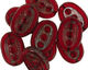 Czech Glass Wine Picasso Dotted Window Oval 18x13mm