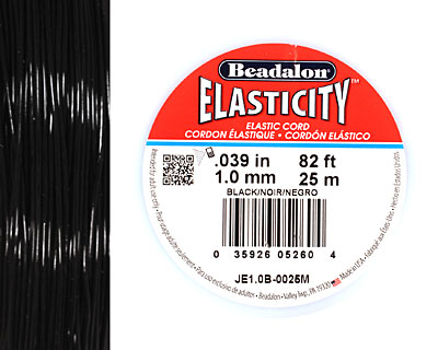 Elasticity Black 1.0mm, 25 meters