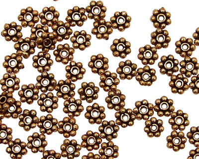 Antique Copper Daisy Spacer 5mm