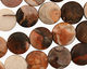 Conglomerate Jasper Puff Coin 12mm