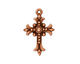 TierraCast Antique Copper (plated) Fleur Cross Charm 18x26mm