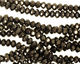 Oiled Bronze Crystal Faceted Rondelle 4mm