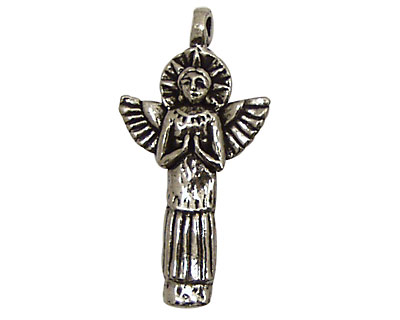 Green Girl Pewter Faith Angel 18x35mm