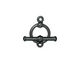 TierraCast Gunmetal Bar & Ring Toggle Clasp 16x12mm, 19mm bar