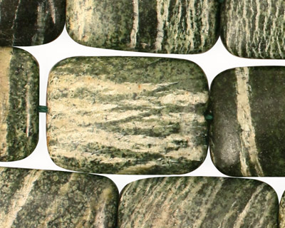 Green Zebra Jasper Thin Pillow 25x18mm