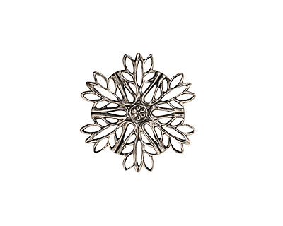 Stampt Antique Pewter (plated) Snowflake Filigree 19mm