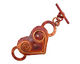 Patricia Healey Copper Spiral Heart Toggle Clasp 56x24mm, 22mm bar