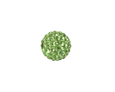 Peridot Pave Round 12mm