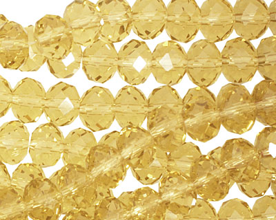 Honey Crystal Faceted Rondelle 8mm