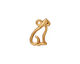 TierraCast Gold (plated) Cat Charm 10x17mm