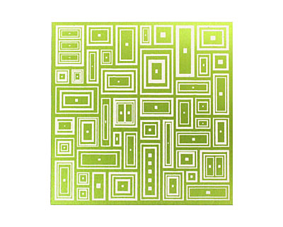 Lillypilly Lime Green Deco Rectangle Anodized Aluminum Sheet 3