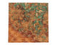 Lillypilly Verde Thatch Embossed Patina Copper Sheet 3"x3", 36 gauge
