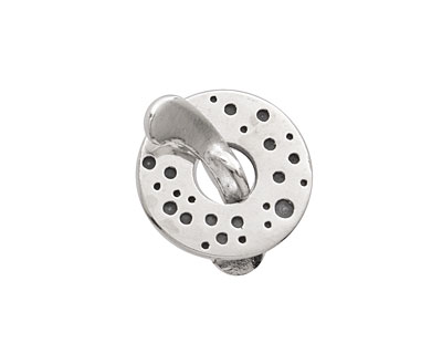Saki Sterling Silver Bubbles Toggle Clasp 18mm, 22mm bar