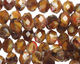 Pecan Pie Crystal Faceted Rondelle 8mm