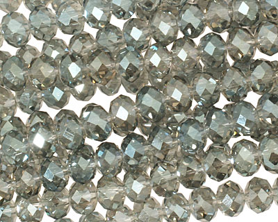 Luster Marine Crystal Faceted Rondelle 6mm