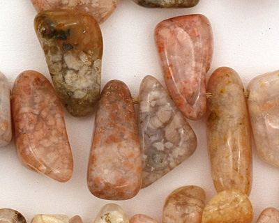 Natural Pink Agate Freeform Drop 8-10x14-26mm