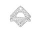 TierraCast Rhodium (plated) Hammered Square Toggle Clasp 18xmm, 23mm bar