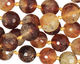 Honey Tourmilated Quartz Faceted Round 12mm