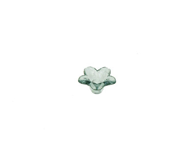Lucite Transparent Sage Tiny 5 Petal Daisy 5x9mm
