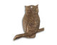 Vintaj Natural Brass Perching Owl Pendant 21x22mm