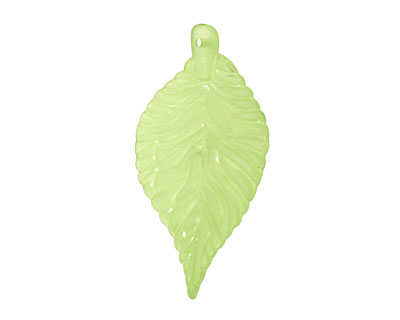 Lucite Apple Green Ivy Leaf 30x53mm