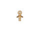 TierraCast Gold (plated) Basic Cap w/ Loop Glue In 12x7mm