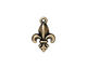 TierraCast Antique Brass (plated) Large Fleur de Lis Charm 12x18mm