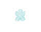 Matte Aqua Lucite Hibiscus Flower 3x11-14mm