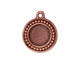TierraCast Antique Copper (plated) Beaded Round Frame Drop 20x23mm