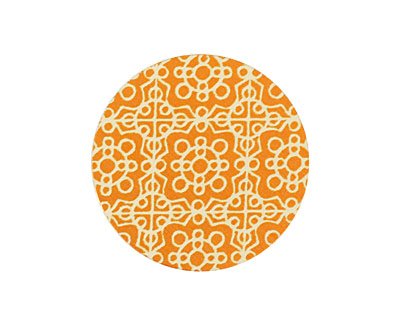 Lillypilly Orange Baroque Anodized Aluminum Disc 25mm, 24 gauge