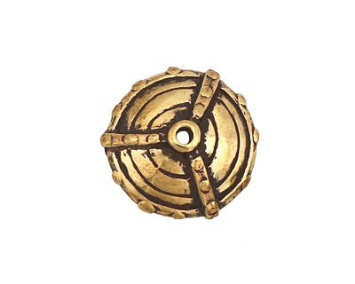 Green Girl Bronze Round Bead Cap 7x21mm