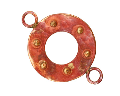 Patricia Healey Copper Raised Dot Round Link 39x26mm