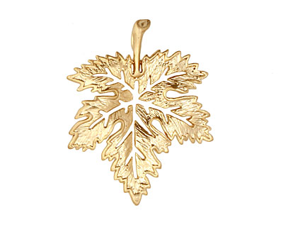 Ezel Findings Gold (plated) Fancy Maple Leaf Link 28x23mm