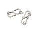 Antique Silver (plated) Plain S-Hook with Ring 18x8mm, 4mm Ring