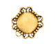 Stampt Antique Brass Lace Banded Round Setting 15mm