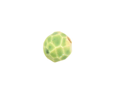 Gaea Ceramic Spring Green Geode Round 11-12x13-14mm
