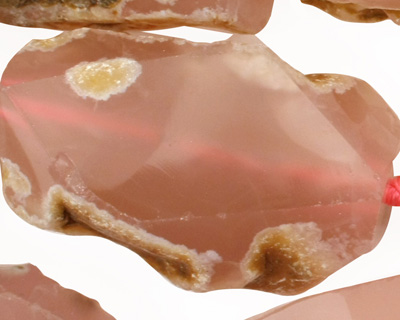 Pink Opal Faceted Freeform Nugget Graduated 25-55x18-30mm