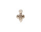 TierraCast Antique Silver (plated) Fleur de Lis Charm 9x15mm