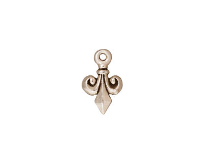 TierraCast Antique Silver (plated) Fleur de Lis Charm 9x15mm