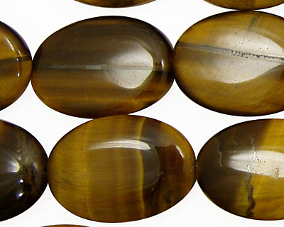 Tiger Eye Flat Oval 25x18mm