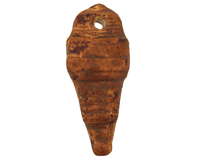 Earthenwood Studio Ceramic Dry Rust Spark Plug Pendant 18x41mm