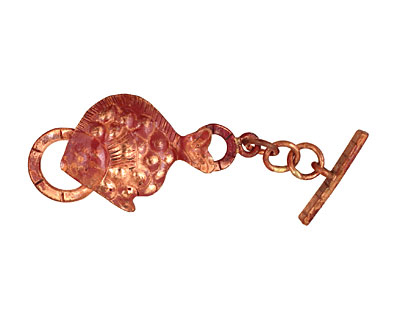 Patricia Healey Copper Fish Toggle Clasp 46x24mm, 22mm bar